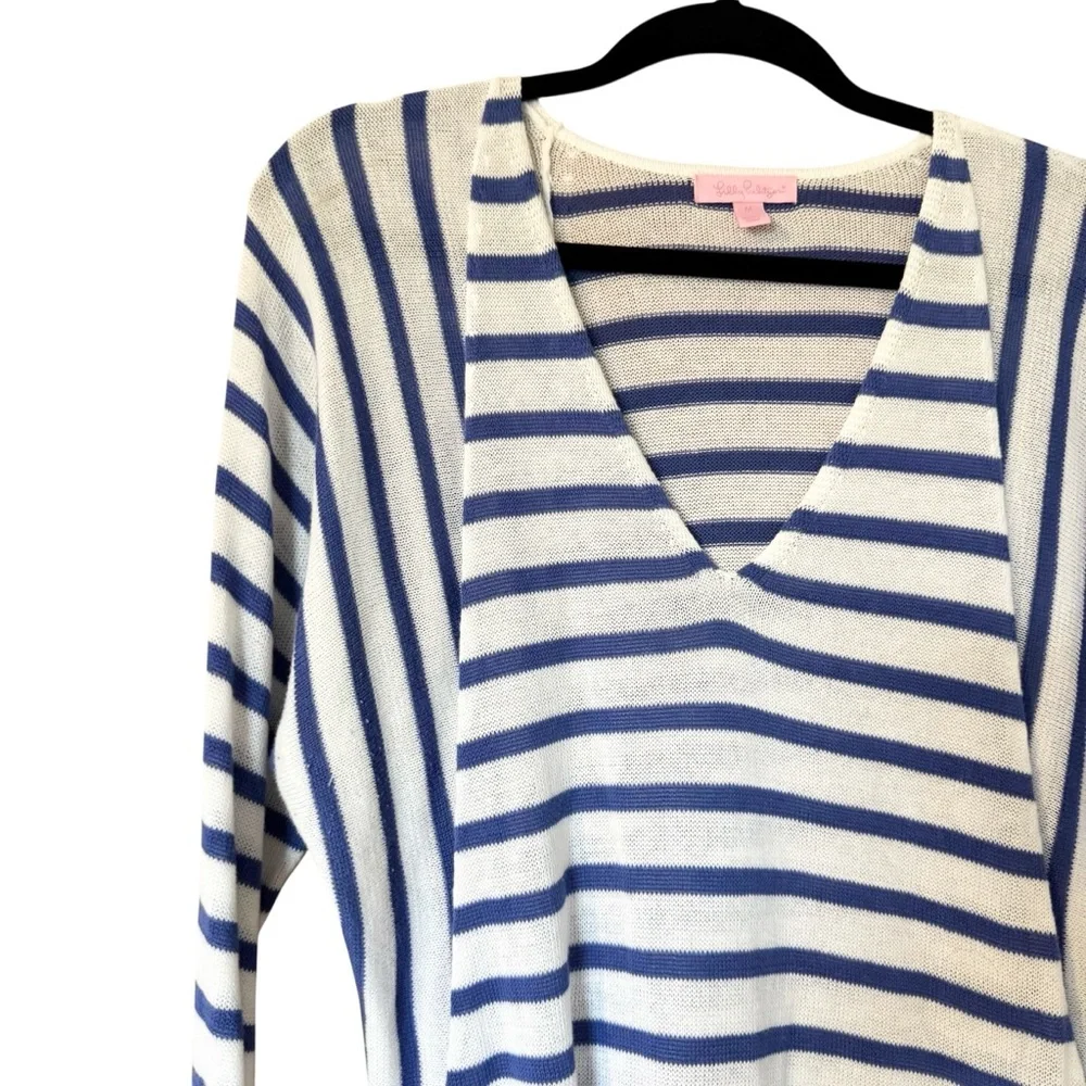 Lilly Pulitzer Stasia Sweater in Iris Blue Serene Stripe‎ Medium